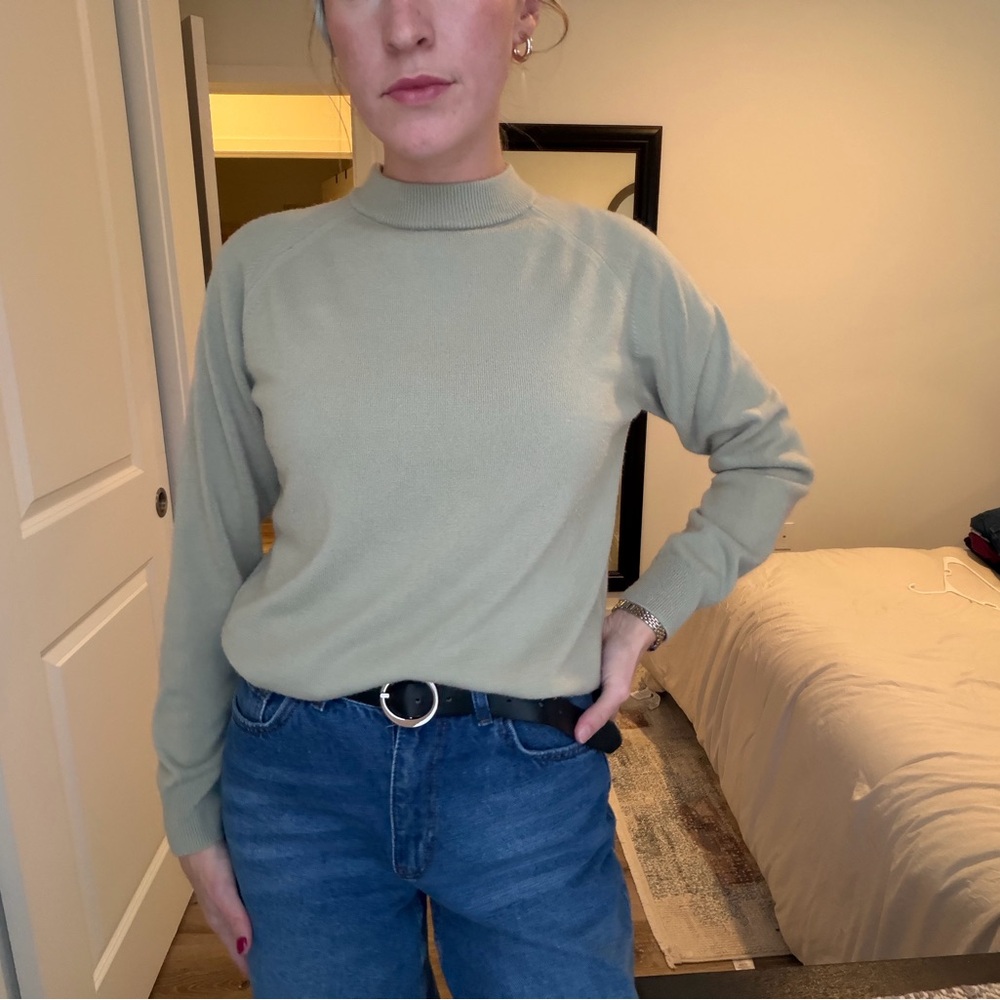 White Stag Light Green Sweater